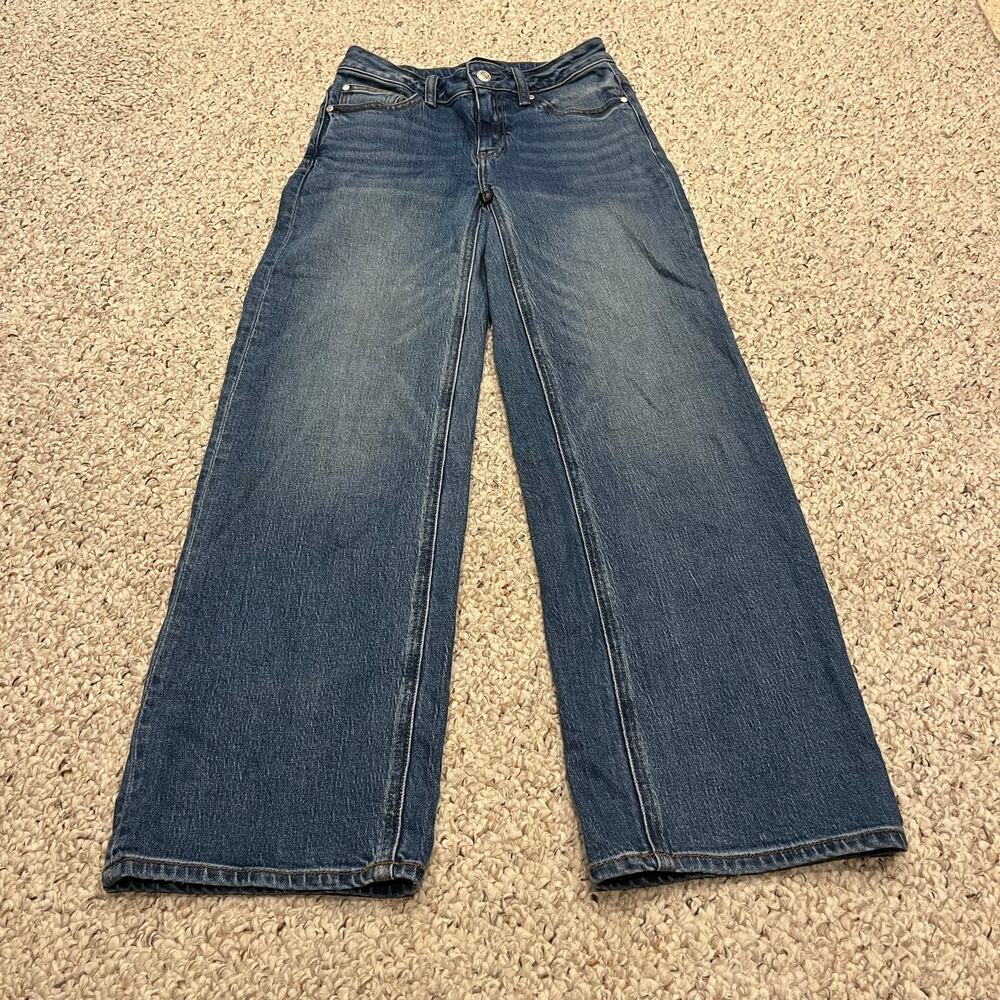 Quince Luna Stretch Relaxed Straight Jeans 25 Atlantic Blue Denim Stretch Casual